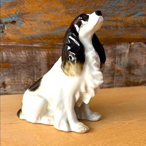Vintage Porcelain Lomonosov Cocker Spaniel Dog Figurine Made In The USSR